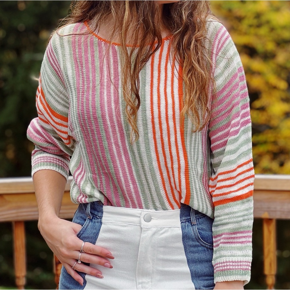 Fall Striped Sweater - Picture 3 of 5